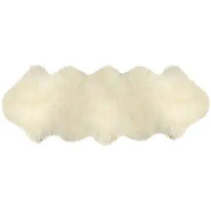 Photo of Ivory Wool Sheepskin Handmade Area Rug