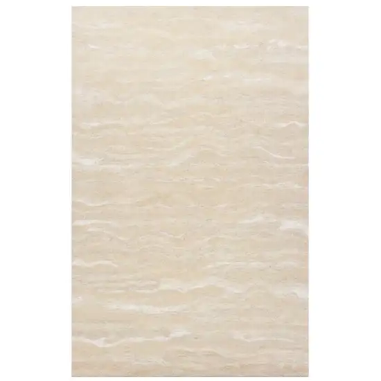 Ivory Wool Hand Tufted Area Rug Photo 2