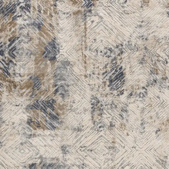 Beige Abstract Printed Area Rug Photo 4