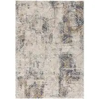 Photo of Ivory and Beige Abstract Diamonds Area Rug