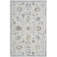 Photo of Ivory and Blue Floral Area Rug