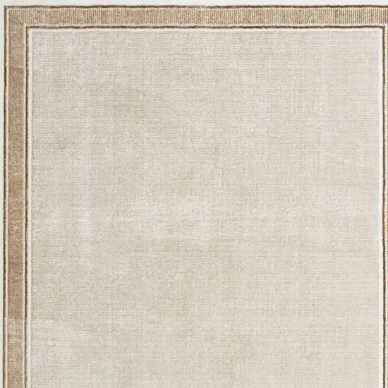 Ivory and Brown Geometric Non Skid Area Rug Photo 5