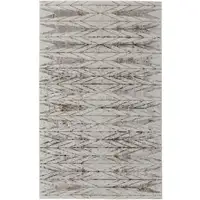 Photo of Ivory and Brown Geometric Power Loom Area Rug