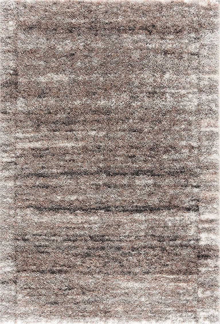 Ivory and Brown Retro Mod Area Rug Photo 1