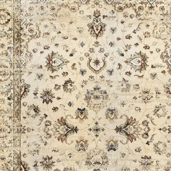 Ivory and Gold Distressed  Indoor Area Rug Photo 4