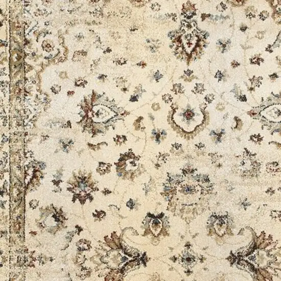 Ivory and Gold Distressed  Indoor Area Rug Photo 3