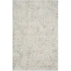 Photo of Ivory and Gray Abstract Area Rug