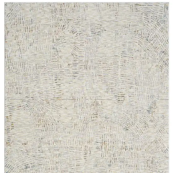 Ivory and Gray Abstract Area Rug Photo 6