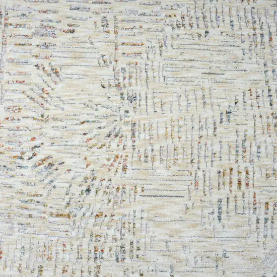 Ivory and Gray Abstract Area Rug Photo 4