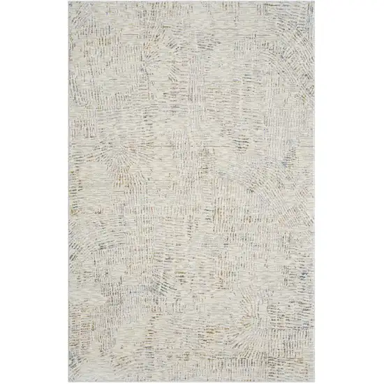 Ivory and Gray Abstract Area Rug Photo 2