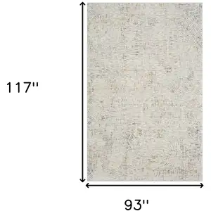 Photo of Ivory and Gray Abstract Area Rug