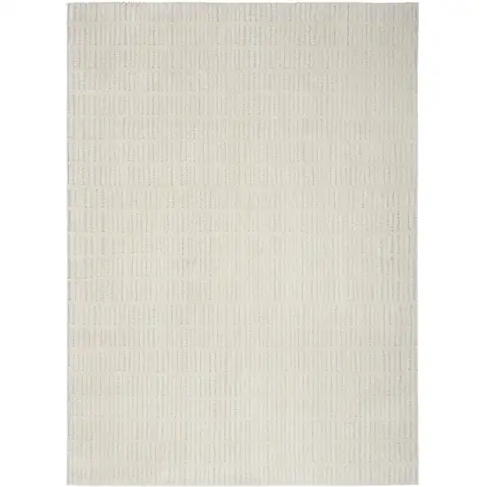 Ivory and Gray Abstract Area Rug Photo 2