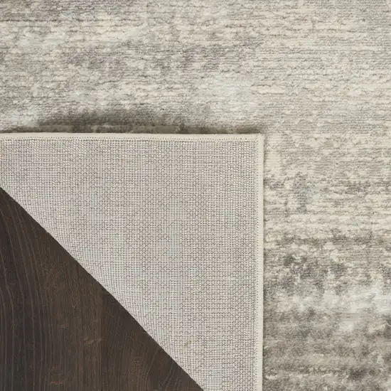 Ivory and Gray Abstract Area Rug Photo 9