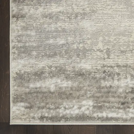 Ivory and Gray Abstract Area Rug Photo 4