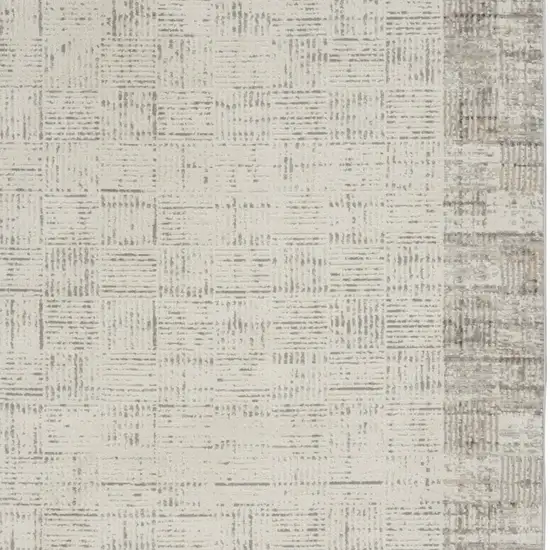 Ivory and Gray Abstract Area Rug Photo 5