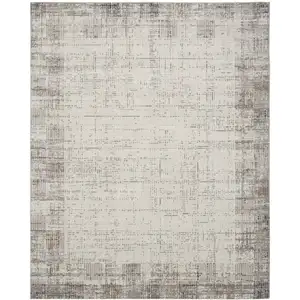 Photo of Ivory and Gray Abstract Area Rug