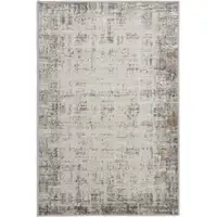 Photo of Ivory and Gray Abstract Area Rug