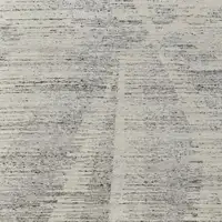 Photo of Ivory and Gray Abstract Hand Knotted Worn Faded Area Rug