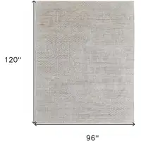 Photo of Ivory and Gray Abstract Hand Woven Worn Faded Area Rug