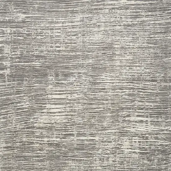 Ivory and Gray Abstract Non Skid Area Rug Photo 6