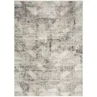 Photo of Ivory and Gray Abstract Non Skid Area Rug