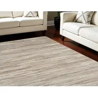 Photo of Ivory and Gray Abstract Non Skid Area Rug