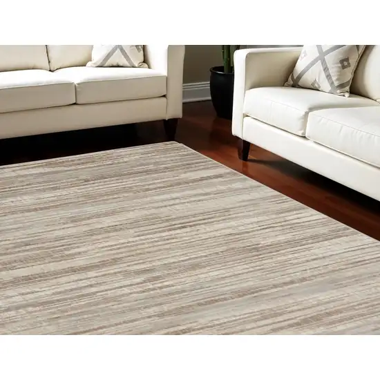 Ivory and Gray Abstract Non Skid Area Rug Photo 1