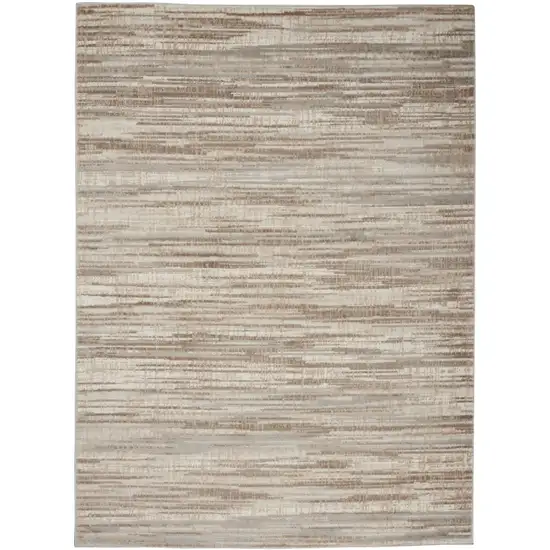 Ivory and Gray Abstract Non Skid Area Rug Photo 4