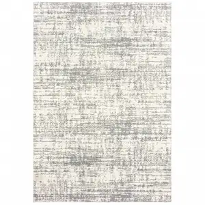 Photo of Ivory and Gray Abstract Strokes Area Rug