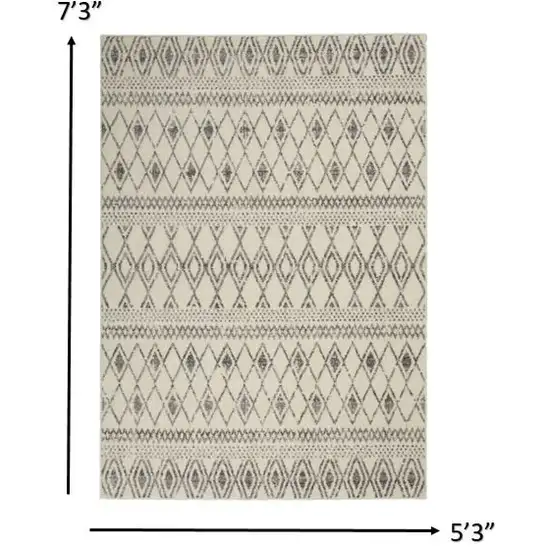 Ivory and Gray Berber Pattern Area Rug Photo 6