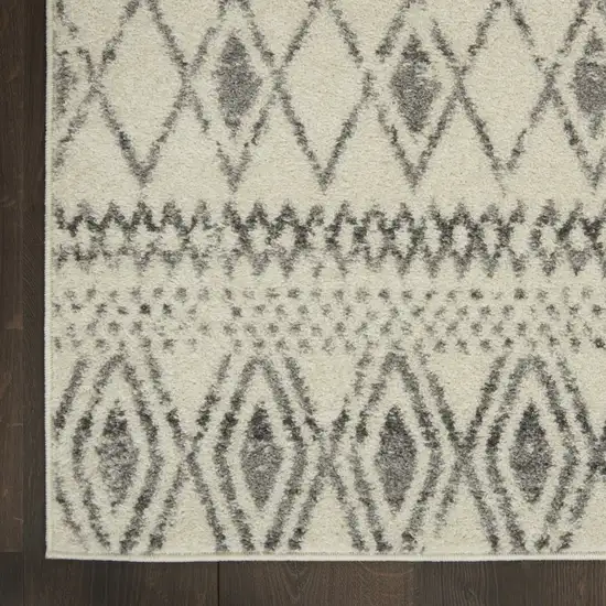 Ivory and Gray Berber Pattern Area Rug Photo 2