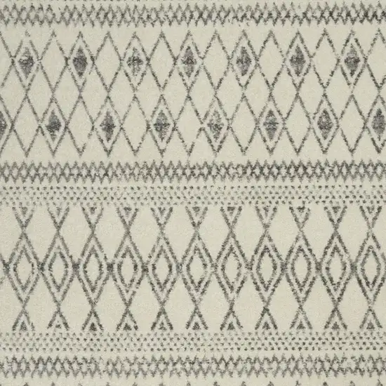 Ivory and Gray Berber Pattern Area Rug Photo 8