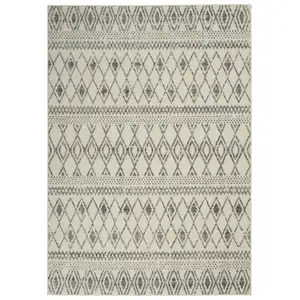 Photo of Ivory and Gray Berber Pattern Area Rug