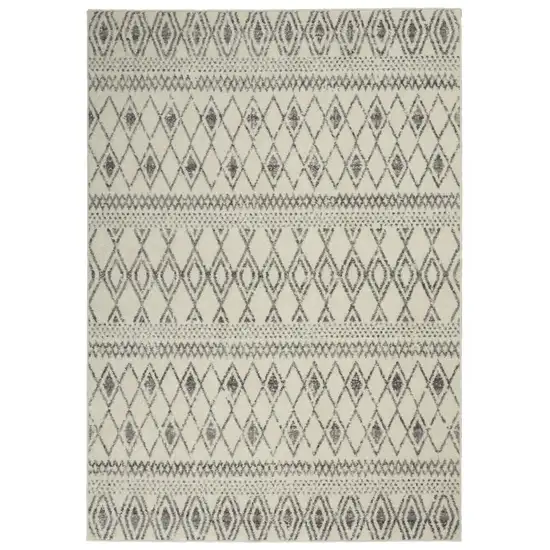 Ivory and Gray Berber Pattern Area Rug Photo 1