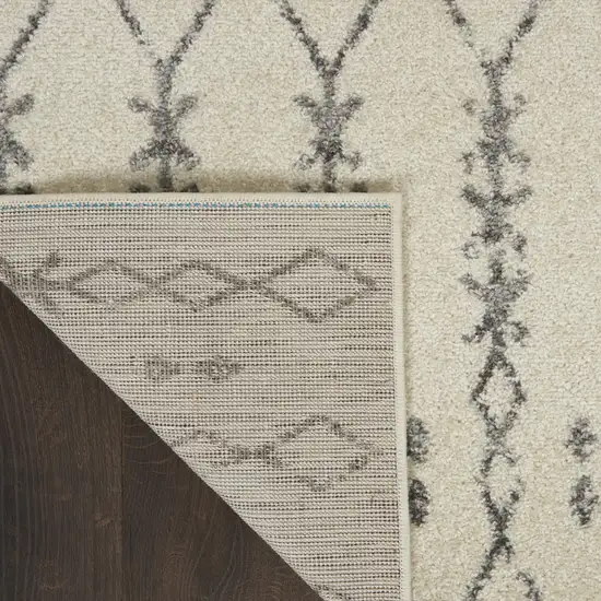 Gray Geometric Power Loom Area Rug Photo 5