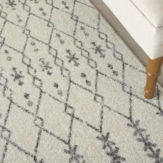 Gray Geometric Power Loom Area Rug Photo 7