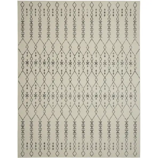 Gray Geometric Power Loom Area Rug Photo 2