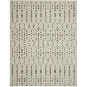 Photo of Ivory and Gray Geometric Area Rug