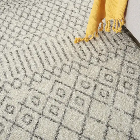 Gray Geometric Power Loom Area Rug Photo 7