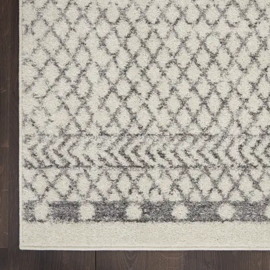 Gray Geometric Power Loom Area Rug Photo 9