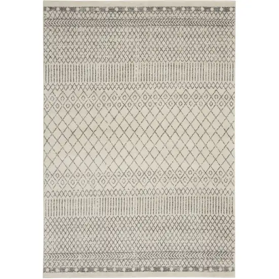 Gray Geometric Power Loom Area Rug Photo 4