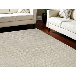 Photo of Ivory and Gray Geometric Area Rug