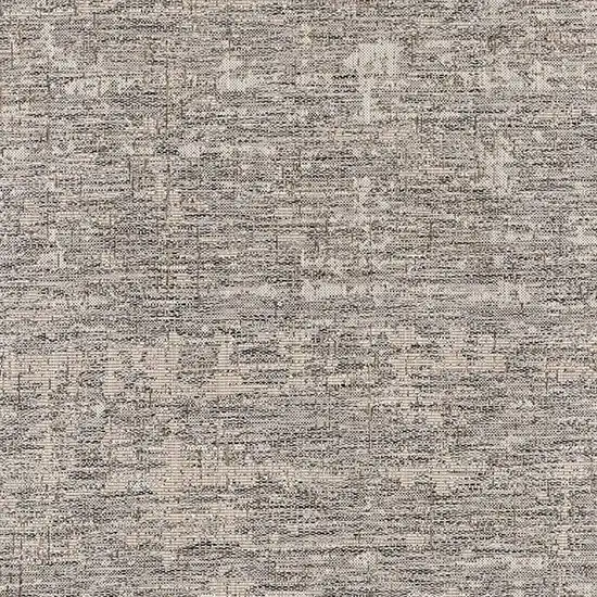 Gray and Ivory Abstract Runner Rug Photo 4