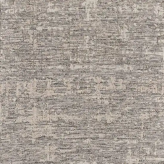 Gray and Ivory Abstract Runner Rug Photo 4