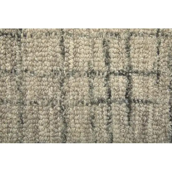 Ivory and Gray Wool Hand Tufted Distressed Area Rug Photo 9