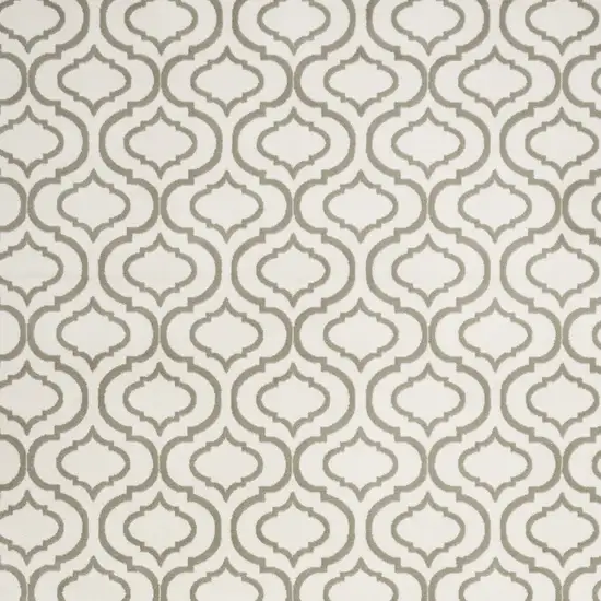 Ivory and Green Trellis Non Skid Area Rug Photo 4