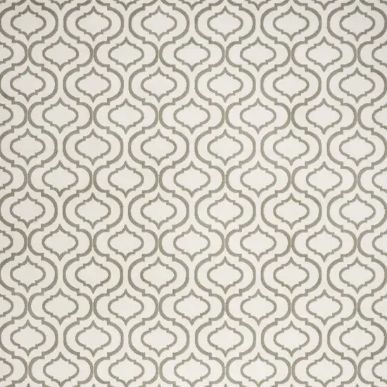 Ivory and Green Trellis Non Skid Area Rug Photo 5