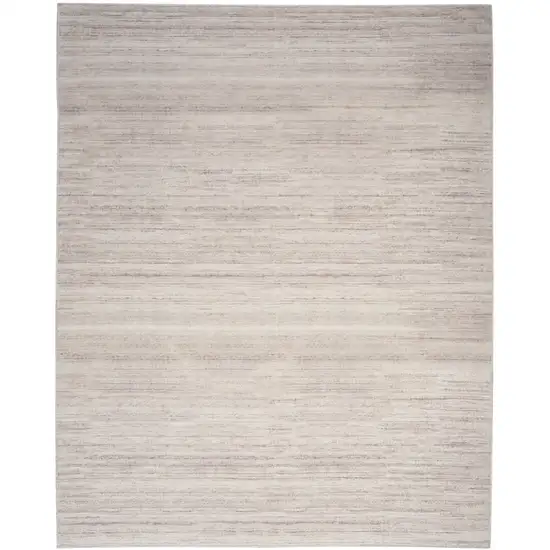 Ivory and Light Brown Abstract Washable Area Rug Photo 2