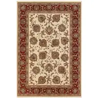 Photo of Ivory and Red Oriental Area Rug