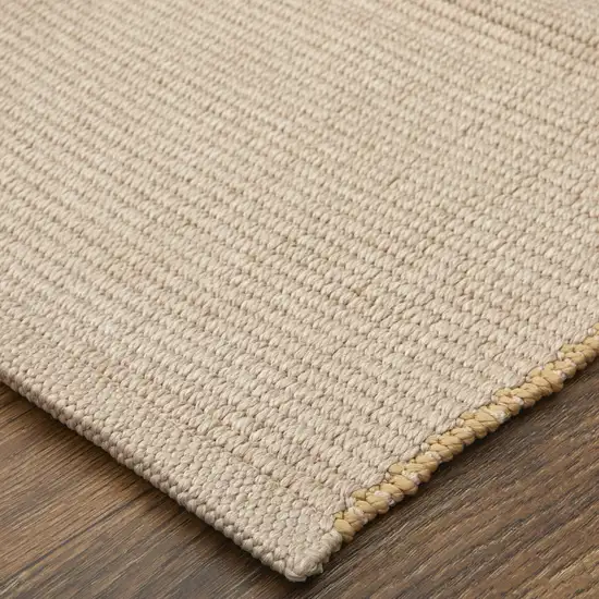 Ivory and Tan Hand Woven Area Rug Photo 7